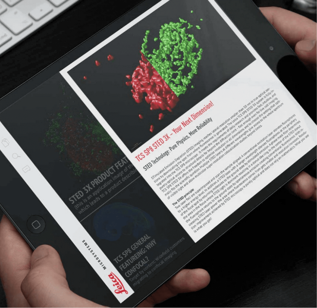 Leica microsystems ipad mockup