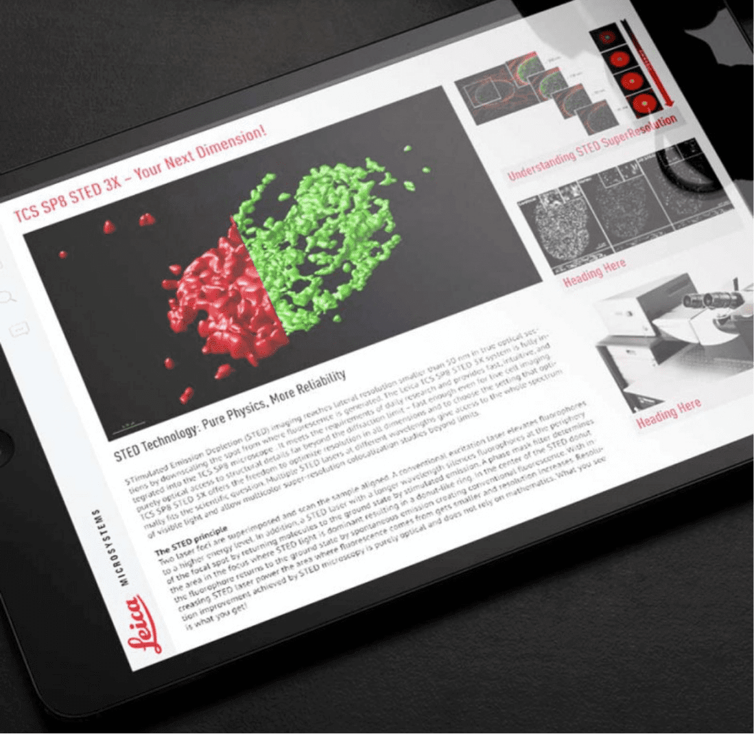 Leica microsystems ipad mockup