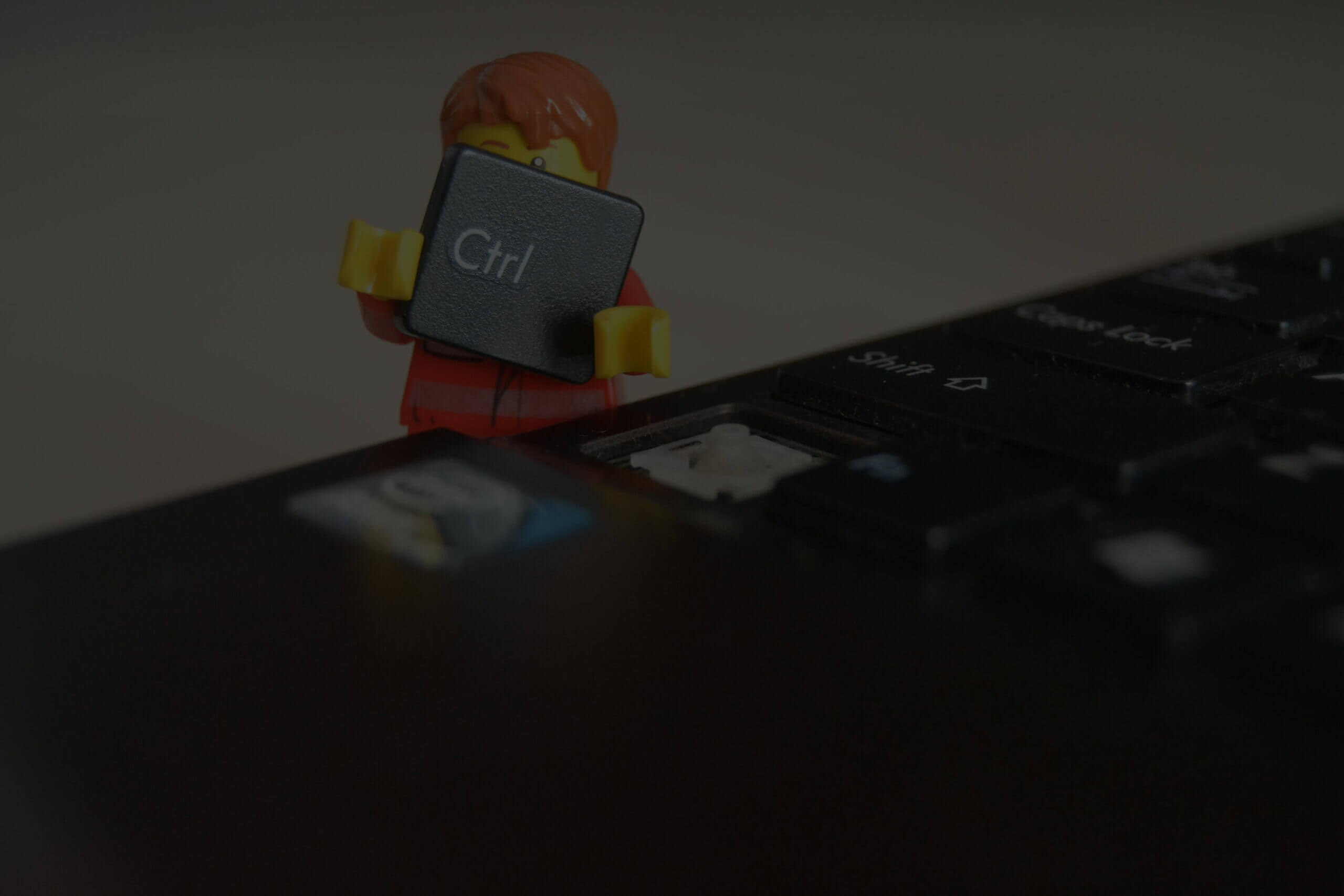 lego man holding ctrl button