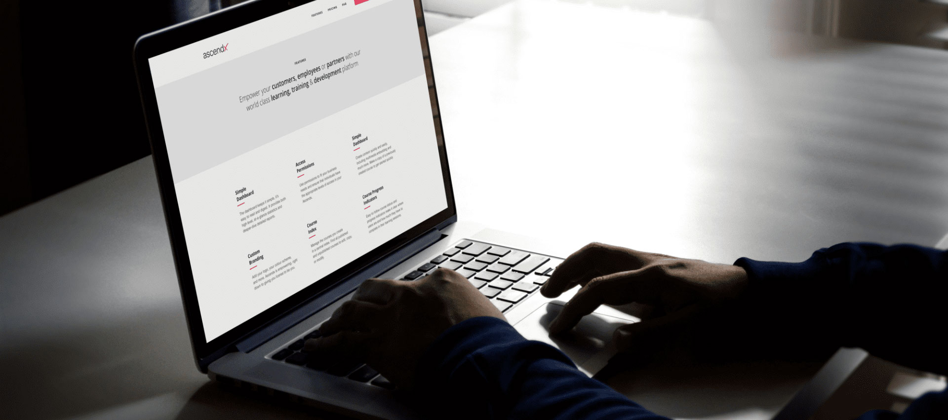 Ascendx Website Laptop Mockup
