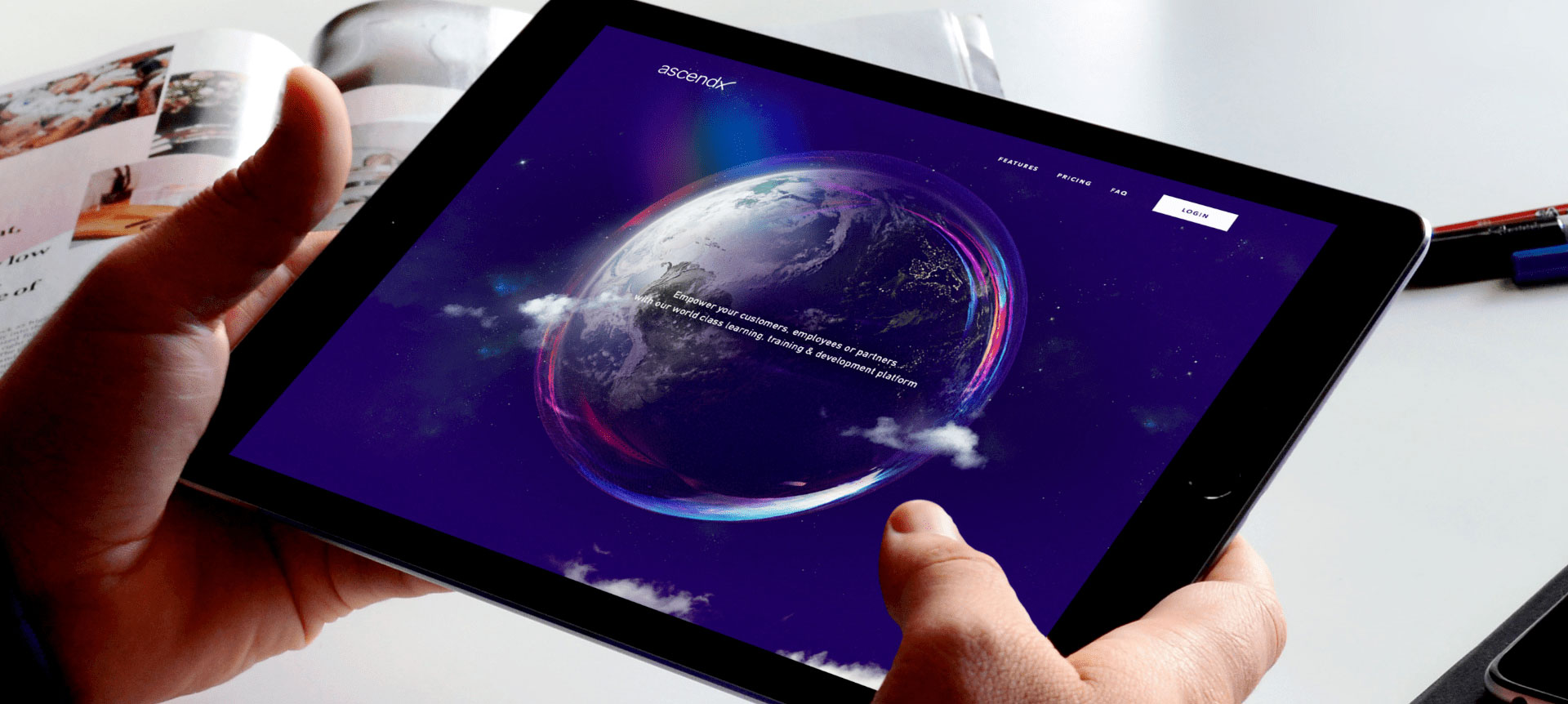 Ascendx Website iPad Mockup