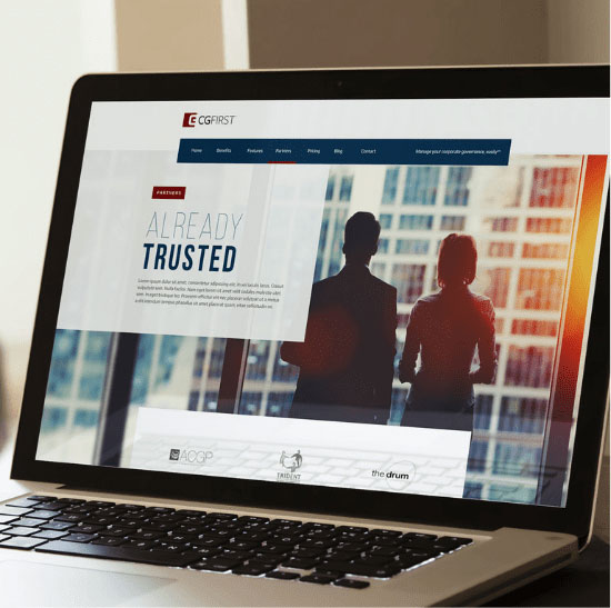 CGFirst Website Laptop Mockup