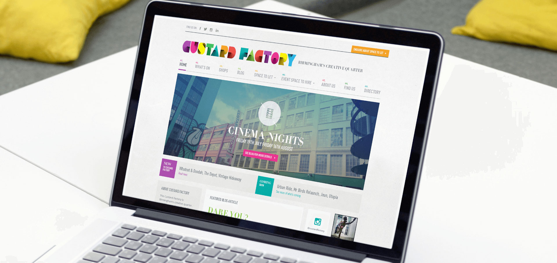Custard Factory Laptop Mockup