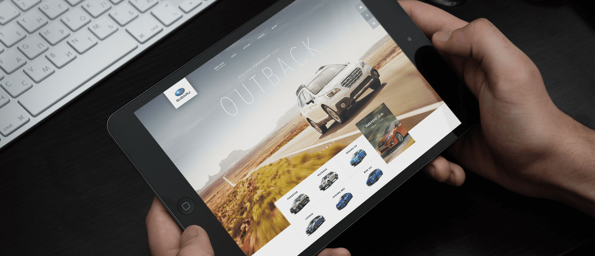 Subaru iPad Mockup