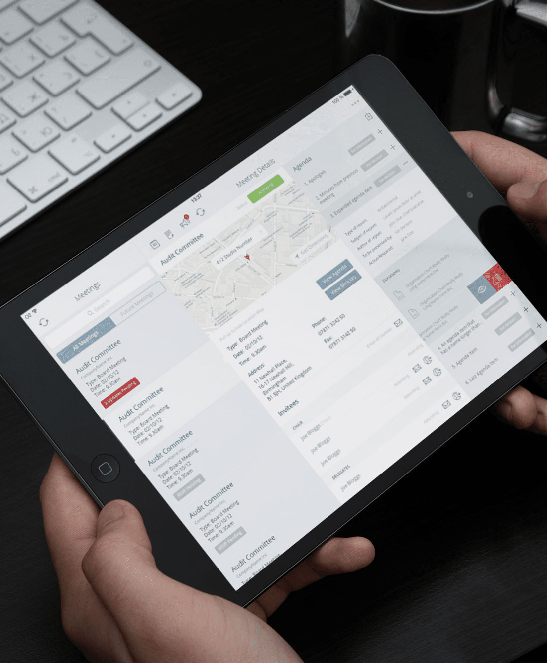 CG First App iPad Mockup