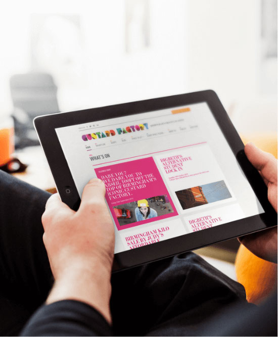 Custard Factory iPad Mockup