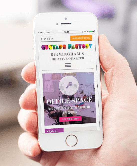 Custard Factory iPhone Mockup