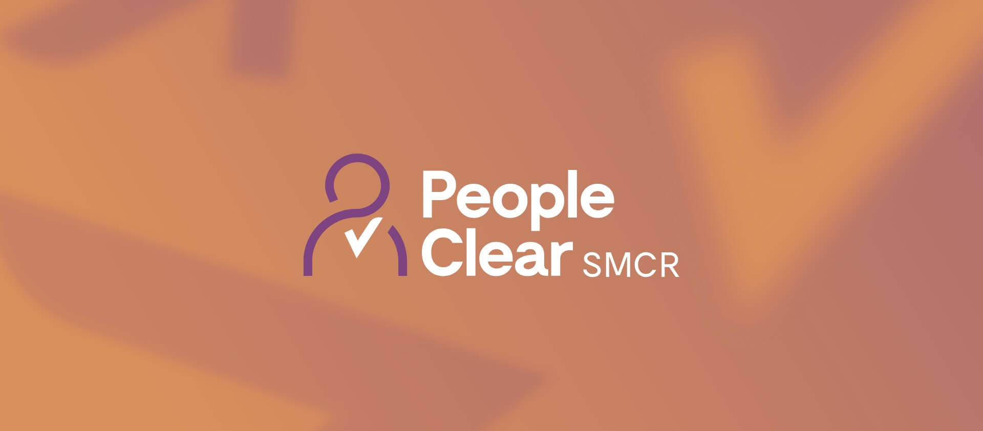 PeopleClear orange banner with logo in the centre