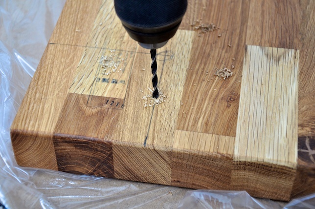 drilling the legs