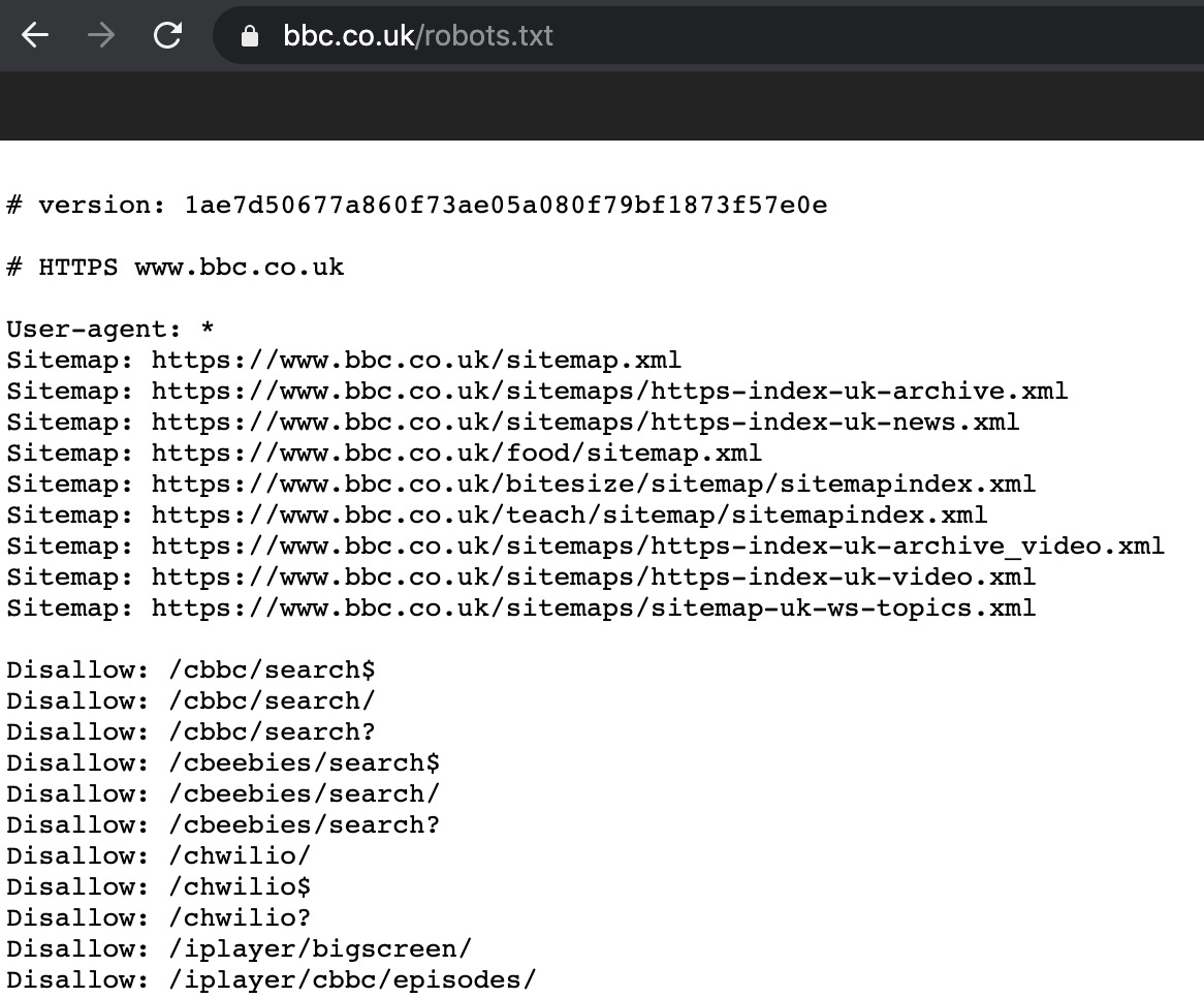 bbc robots.txt file example