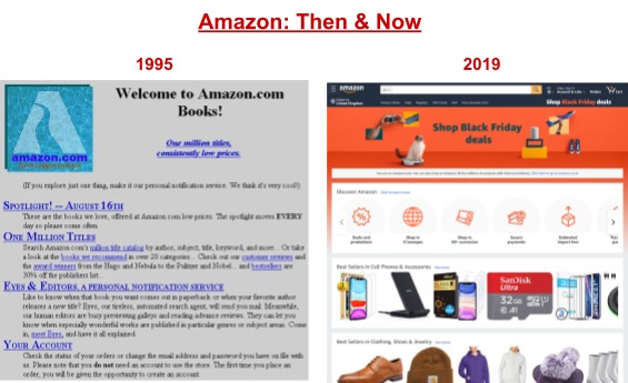 Amazon Comparion: 1995 vs 2019