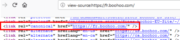 international site canonical example hreflang boohoo